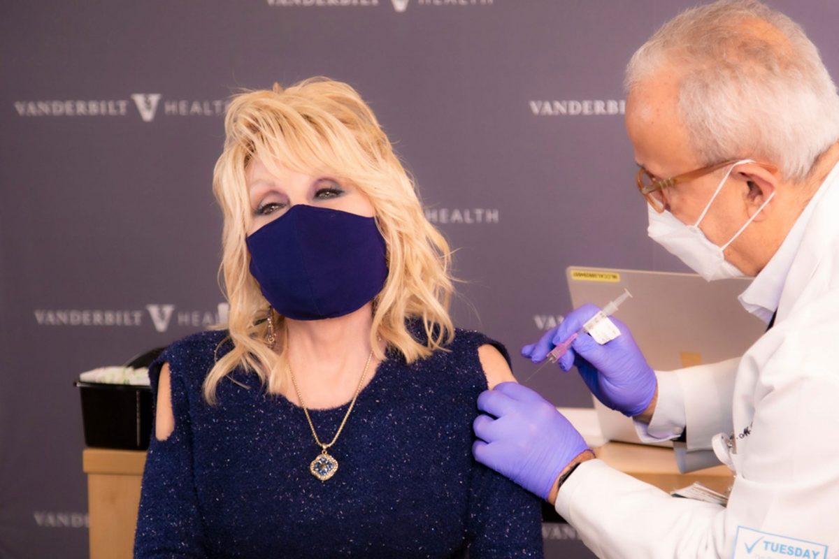 Celebrities Wore High-Fashion Outfits While Getting Vaccinated